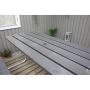 TRÄDGÅRDSMÖBEL BALTIC GARDEN STABIL METAL BORD/BÄNKSET GRÅ