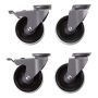 HJUL ELFA GARAGE+ TILL UNDERSKÅP SVART 4-PACK
