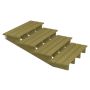 TERRASSTRAPPA PLUS 4 TRAPPSTEG 19° TRYCKIMPREGNERAD 157X55X120CM