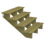 TERRASSTRAPPA PLUS 4 TRAPPSTEG 34,2° TRYCKIMPREGNERAD 101X71X120CM