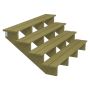 TERRASSTRAPPA PLUS 4 TRAPPSTEG 34,2° TRYCKIMPREGNERAD 101X71X180CM