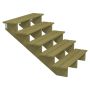 TERRASSTRAPPA PLUS 5 TRAPPSTEG 34,2° TRYCKIMPREGNERAD 126X88X120CM