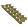 TERRASSTRAPPA PLUS 7 TRAPPSTEG 34,2° TRYCKIMPREGNERAD 176X122X120CM