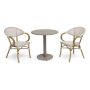CAFÉSET HILLERSTORP NÄSBY BORD Ø70CM BEIGE+ 2 STAPELSTOLAR ÄPPELHED  