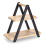 SERVERINGSBRICKA ZELLER ETAGERE BAMBU SVART