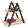 SERVERINGSBRICKA ZELLER ETAGERE BAMBU SVART