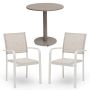 CAFÉSET HILLERSTORP NÄSBY BORD Ø70CM BEIGE+ 2 STAPELSTOLAR HÅNGER 