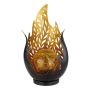 SOLCELLSLAMPA GLOBO GOLD FLAME METALL