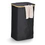 TVÄTTKORG ZELLER MED BÄRVÄSKA 34X41,5X69CM SVART