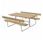 TRÄDGÅRDSMÖBEL PLUS BORD/BÄNKSET CLASSIC 177X177X75/44CM GYLLENBRUN