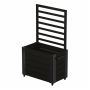 BLOMLÅDA PLUS CUBIC MED SPALJE INKL HJUL 87X50X155CM SVART