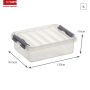 FÖRVARINGSLÅDA SUNWARE Q-LINE 1L TRANSPARENT 