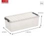 FÖRVARINGSLÅDA SUNWARE Q-LINE 9,5L TRANSPARENT 