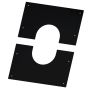 INNERTAKSPLÅT DINAK KVADRAT Ø150 0-30º SVART