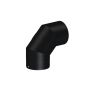 SKORSTENSBÖJ DINAK MED LUCKA Ø130 90º SVART