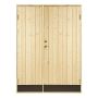 KALLFÖRRÅDSDÖRR VIBOSTUGAN 13X19 RAK PANEL 10° DUBBELDÖRR