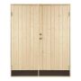 KALLFÖRRÅDSDÖRR VIBOSTUGAN 15,3X19 RAK PANEL 10° DUBBELDÖRR