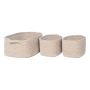 FÖRVARINGSKORG HOUSE NORDIC SOPHIA BOMULL BEIGE 3-PACK