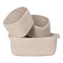 FÖRVARINGSKORG HOUSE NORDIC SOPHIA BOMULL BEIGE 3-PACK