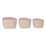 FÖRVARINGSKORG HOUSE NORDIC AMANDA BOMULL BEIGE 3-PACK