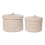 FÖRVARINGSKORG HOUSE NORDIC MICHELLE BOMULL BEIGE 2-PACK