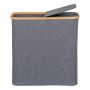 TVÄTTKORG HOUSE NORDIC LUCY BAMBU/TEXTIL 54X54X33CM ANTRACIT