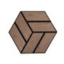 AKUSTIKPANEL SMARTWALL BY NQD HEXAGON GOBER VALNÖT 280X280X21,5MM 15ST/FP