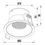 DOWNLIGHT DESIGNLIGHT REFOUNDY Ø85MM 7W VIT 
