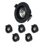 DOWNLIGHT DESIGNLIGHT M-PENNY Ø90MM 7,4W SVART 6-PACK