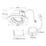 DOWNLIGHT DESIGNLIGHT M-PENNY Ø90MM 7,4W SVART 6-PACK