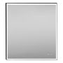 SPEGEL CAMARGUE LYSA MED SENSOR LED SVART 80X80CM