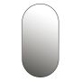 SPEGEL CAMARGUE GRYNING OVAL LED SVART 45X90CM