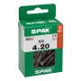 UNIVERSALSKRUV SPAX T-STAR PLUS BLAX 4X20MM 100ST/FRP