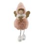 JULDEKORATION SITTANDE ÄNGEL ROSA 20CM