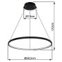 PENDELLAMPA GLOBO RALPH Ø60CM SVART