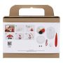 JULPYSSEL CREATIV COMPANY MINI DIY KIT MODELLERA HJÄRTFORMAD JULTOMTE RÖDVIT