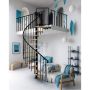 SPIRALTRAPPA ATRIUM NOVO SVART Ø160CM        