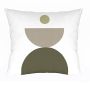 PRYDNADSKUDDE TRYCK 760 45X45CM VIT/OLIVGRÖN
