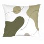 PRYDNADSKUDDE TRYCK 696 45X45CM VIT/OLIVGRÖN