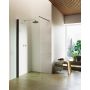 DUSCHVÄGG ARROW WALL HÖG KLARGLAS SVART 90CM 
