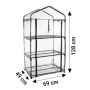 DRIVHUS GARDOL 3 VÅNINGAR STÅL/PLAST 69X49X128CM