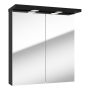 SPEGELSKÅP RIVA MOLLY 60CM SVART MATT