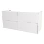 TVÄTTSTÄLLSSKÅP CAMARGUE AURA DUBBEL PORSLIN 120CM 4 LÅDOR SLÄT VIT
