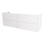 TVÄTTSTÄLLSSKÅP CAMARGUE AURA DUBBEL PORSLIN 160CM 4 LÅDOR SLÄT VIT