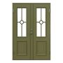PARDÖRR LEKSANDSDÖRREN BRENÄS M14X21 MED GLAS VÄNSTER GRÖN