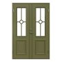 PARDÖRR LEKSANDSDÖRREN BRENÄS M15X21 MED GLAS HÖGER GRÖN