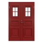 PARDÖRR LEKSANDSDÖRREN RÖNNÄS MED GLAS RÖD