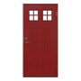 YTTERDÖRR LEKSANDSDÖRREN KULLSBJÖRKEN M10X21 MED GLAS HÖGER RÖD