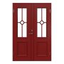 PARDÖRR LEKSANDSDÖRREN BRENÄS M14X20 MED GLAS VÄNSTER RÖD