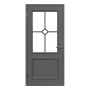 YTTERDÖRR LEKSANDSDÖRREN BRENÄS M9X21 MED GLAS VÄNSTER GRÅ